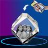 LED Heart-Shaped 3D Crystal Photo Engraving - DIY Laser Engraved White Crystal