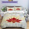3pcs Lotus Flower Print Bedding Set, Breathable And Soft, Suitable for All Seasons Machine Washable, Suitable for Bedroom Decoration,yy250822156