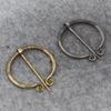 Ancient Bronze Silver Color Pin Belt Nordic Buckles Brooch Buckle Cloak Cloak Button  Medieval Viking Jewelry Gift for Men