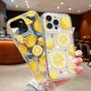 Summer Fruit Lemon Flower Pattern Phone Case For iPhone 17 Air 16 15 14 13 12 11 Pro Max 15 16 Plus 16E Transparent Cover