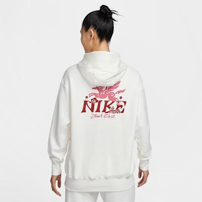 Nike Sweatshirts Women's White Hooded Moderate Regular