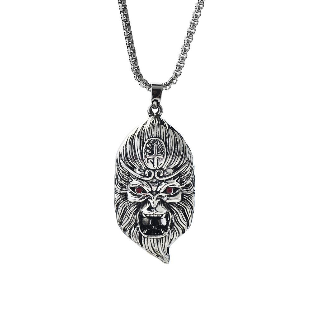 Qi Tian Fashionable Da Sheng Sun Wukong Pendant Necklace For Men With Retro Style And Quality Finish