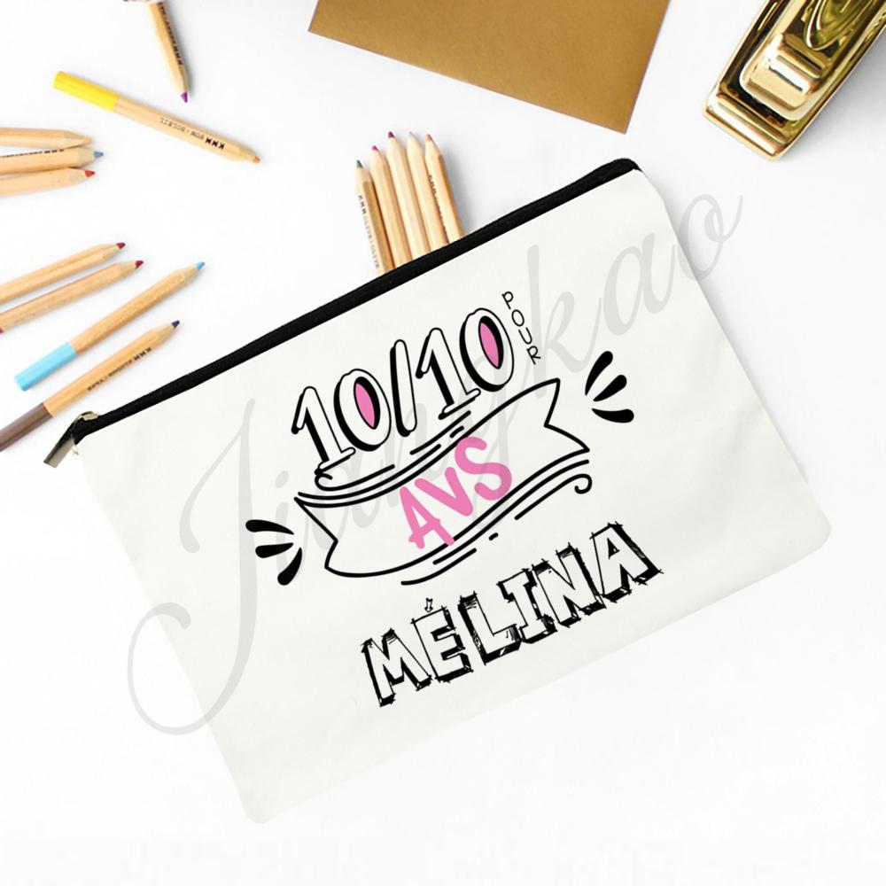 French Printed Makeup Bag Travel Neceser Travel Toiletry Organizer School Pencil Bags Graduate Gift for Maitresse Atsem Aesh Avs