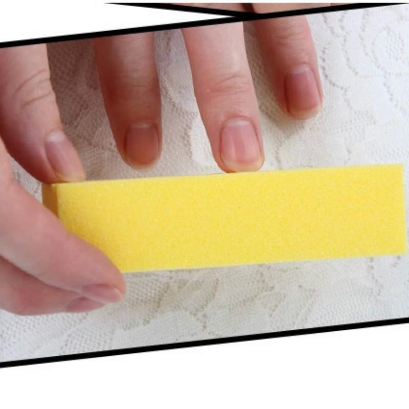5ks Nehtové pufry Sponge Pilník pro UV gel Bílý Pilník Buffer Block Lesk Manikúra Pedikúra Broušení Nail Art Tool Krása Zdraví
