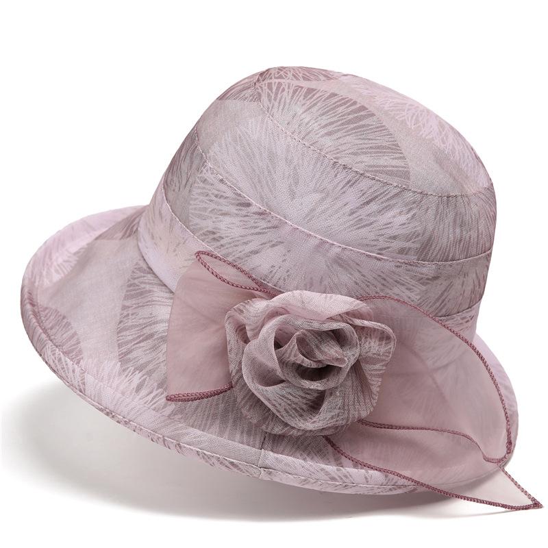 Women's Bucket Hat Spring Summer Hats For Women Breathable Round Top Flower Fashion Lady Sun Hat Suncreen Casual Sunhat New Thin