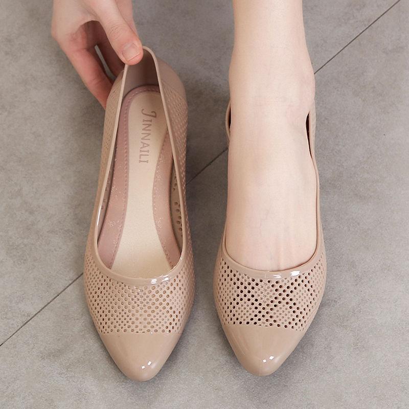 High Heel Sandals for Women Summer Fashion Outdoor Wear Medium Heel Shallow Mouth Thick Heel Non-slip Waterproof Shoes