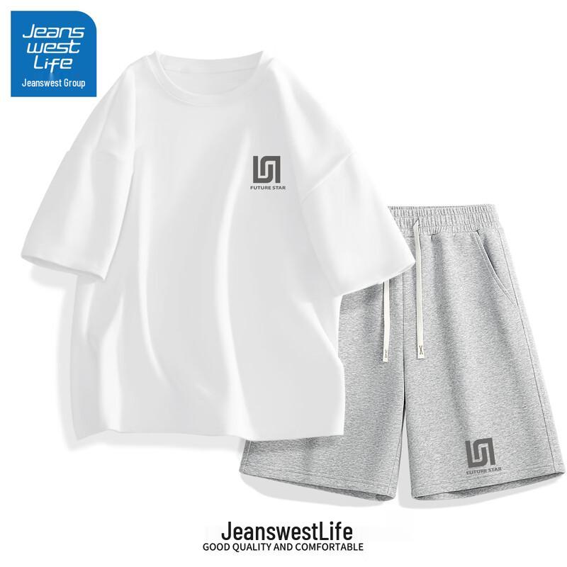 

JEANSWEST LIFE Мужской хлопковый комплект: футболка и шорты 2XL