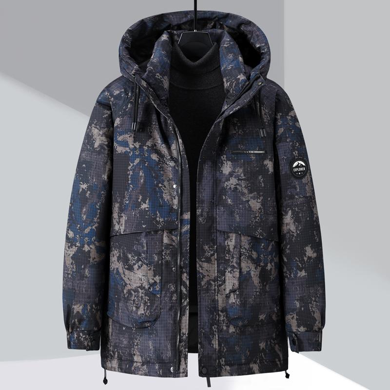 

Мода больших размеров 4XL-11XL Мужские парки оверсайз Зимнее пальто с капюшоном Водонепроницаемая Свободная Толстая Теплая Верхняя одежда Мужские куртки 5XL синий