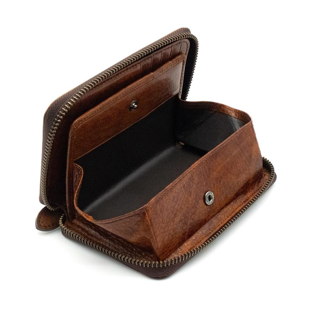 Lagard Aoki Kaban Bifold Wallet with Zipper and Coin Purse, G3 Leather, Genuine Cowhide Leather, Men's, Business, Gift, No. 5190 ([50] Brown)