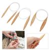 Round Braided Needle Bamboo Transparent Crochet Knitting Tool 15mm 20mm 25mm for Woolen Yarn