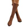 Autumn And Winter Polka Dot High-Heeled Boots Tall Knight Boots Women'S Large-Size Elastic Suede Thick-Heeled Women'S Shoes