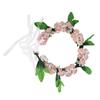 Artificial Flower Wreath Crown Garland Headband Girl Hair Accessories Headwear for Wedding SuppliesPink