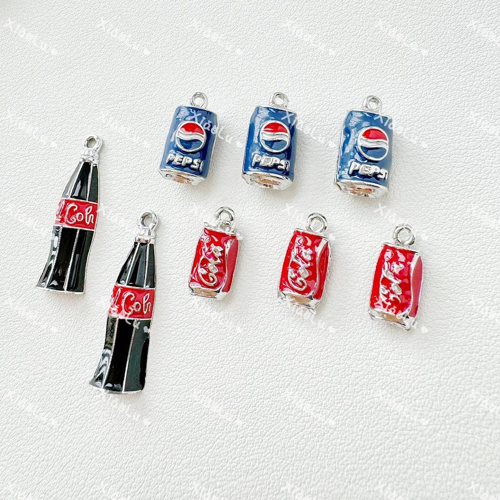 Ručně vyráběný slitina Kapající olej Plechovka Coca-Cola Přívěsek Korálek pro Náramky & Náhrdelníky