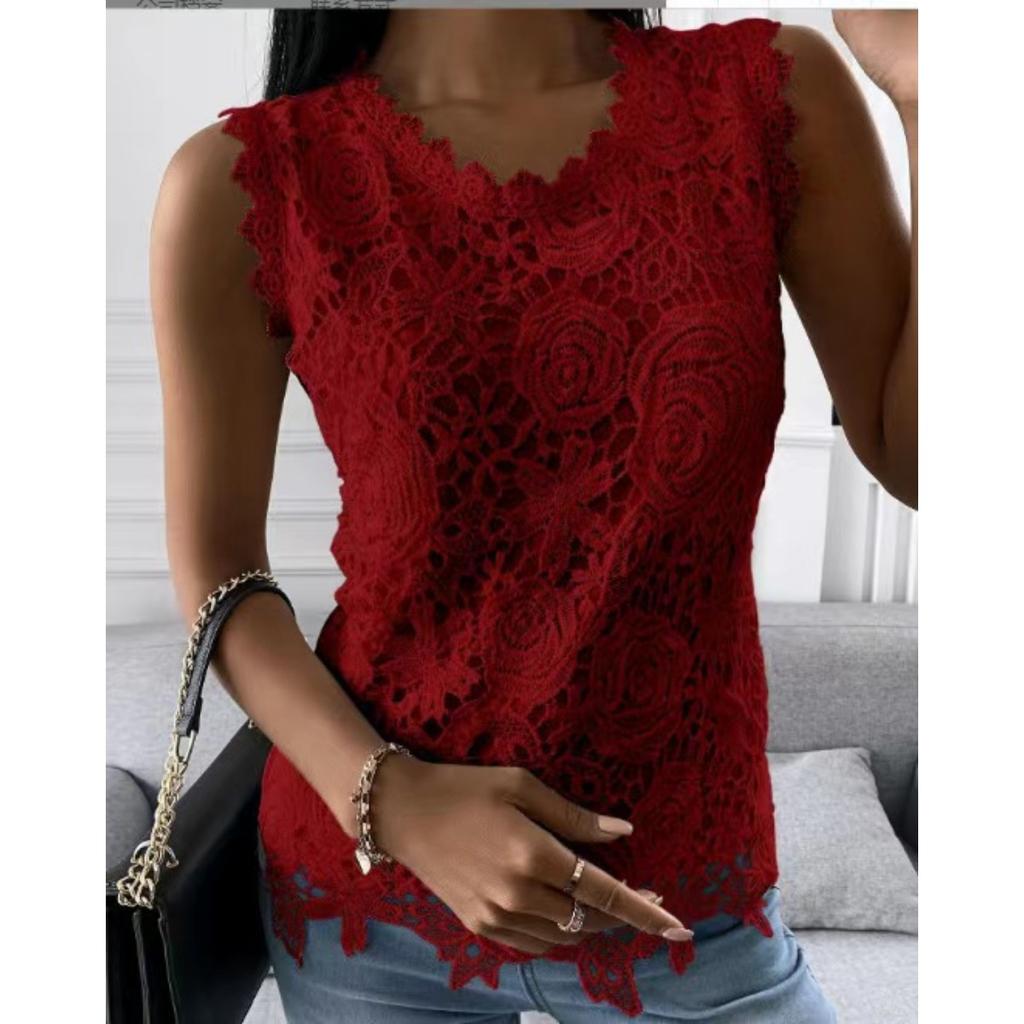 Summer New Women's Lace Vest Top Hot Selling for Europe America Cross-border