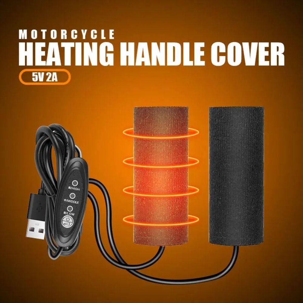1Pcs 5V 2A USB Motorcycle Heated Handlebar Cover Heated Handgrips  Motorcycle Accessories