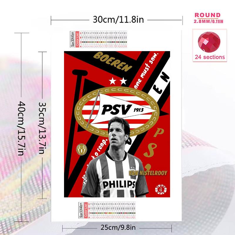 PSV 100% Round Full Drill 5D DIY Diamond Painting Embroidery Cross Stitch Rhinestone Décor