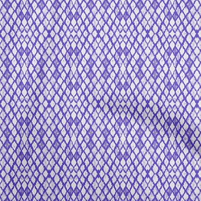 Cotton Flex Dark Purple Fabric Ikat Sewing Material Print Fabric By The Yard 40 Inch