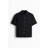 H M Regular Fit sHort Sleeve Jersey sHirt Navy Blue