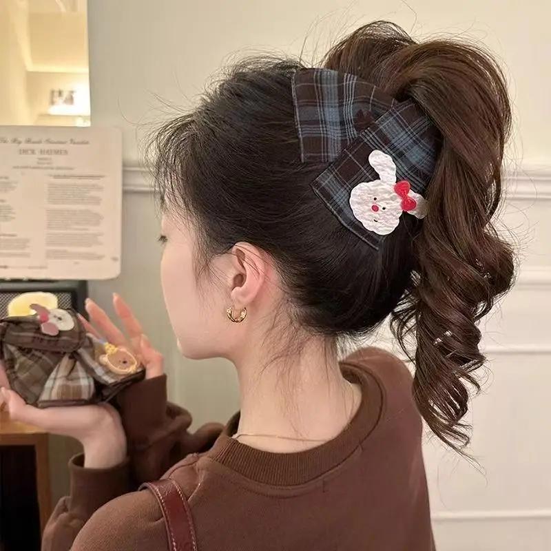 New Cute and Cute Cartoon Catnip for Women High Level Sense Back of The Head Pan Hair Shark Clip Head Versatile Hair Accessories
