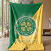 Custom Text Flannel Throw Blanket, Lightweight Cozy Bed Sofa BlanketCeltic FC
