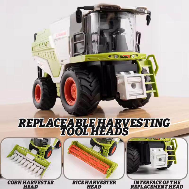 High Simulation Farm Tractor Toy Movable Joint Inertial Driving Harvester Truck Model Fall Resistance Vehicle Toy Farm Truck Toy
