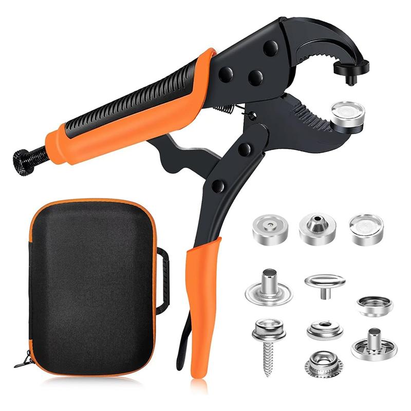 M-Modern-Snap Kit Fastener Tools: Adjustable Snap Pliers For Fabric Boat Cover Canvas Repair Kit, Marine Snaps Stainless Steel