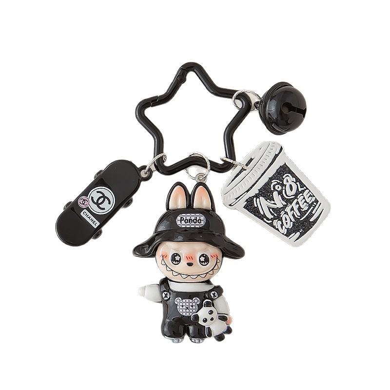 Schlüsselanhänger Niedlicher Taschenanhänger Handykette Harzpuppenanhänger Farbe Schultaschenanhänger