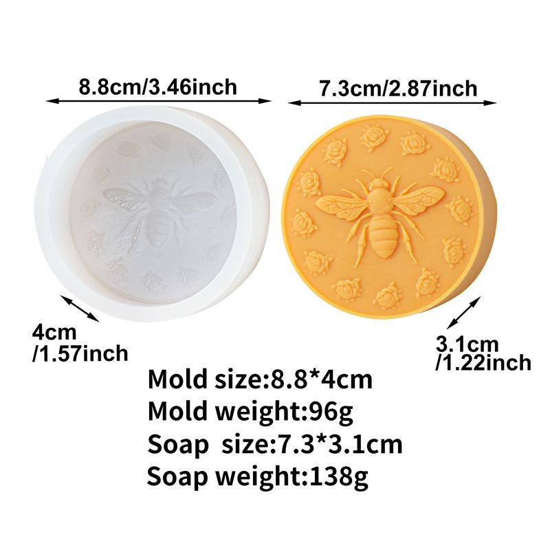 3D Bee Honeycomb Silicone Candle Mold DIY Geometric Hexagon Beehive Mold Making Beeswax Candles Soap Bees Hoenycomb Resin Mould