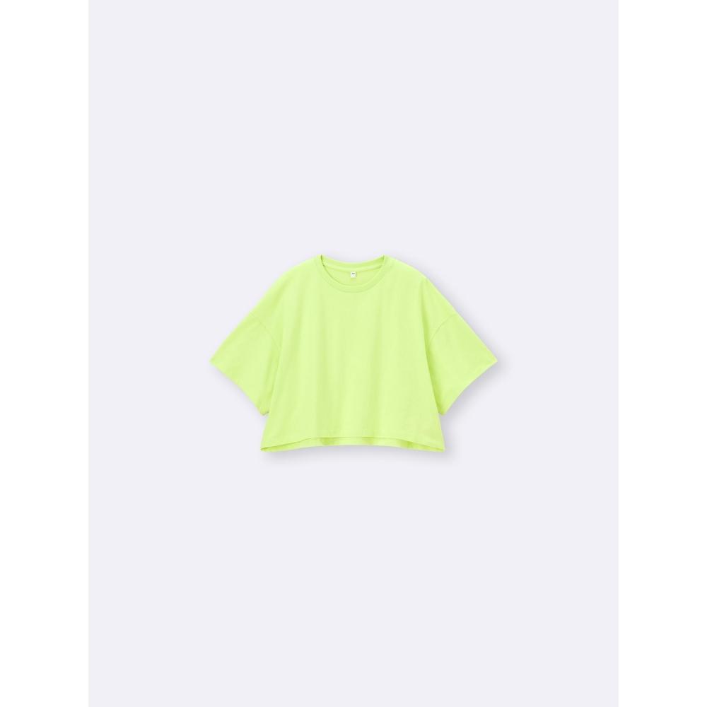 Gu By Uniqlo Girls CoTTon Oversize Cropped T shirT Jr