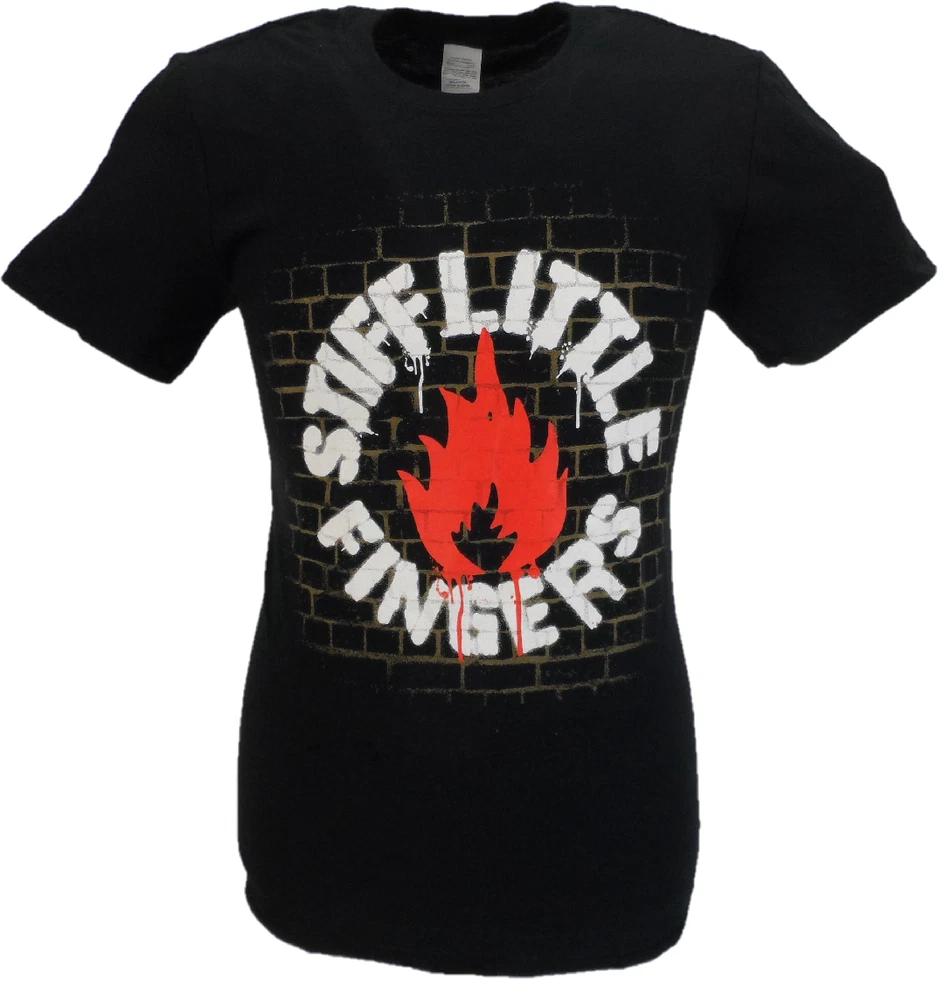 Unisexs Black Official Stiff Little Fingers T Shirts Wall T Shirt S