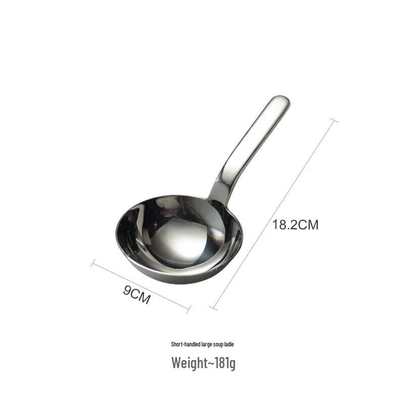 cmaos Stainless Steel Short Handle Deep Soup Ladle Set