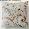 1 Pezzo Copricuscino Decorativo con Fiori Selvatici Neutri, Stampa Bidimensionale Double-Sided Morbido Poliestere Custodia per Cuscino per Decorazione Divano Casa Camera da Letto Auto