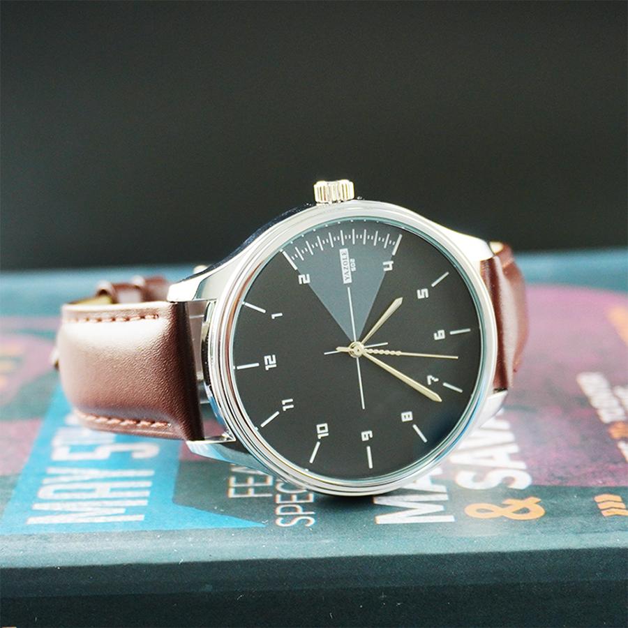 Business Watches Male Minimalist Fashionable Arabic Numerals Dial Quartz Watch Waterproof Leather Strap Watches for Men Gift