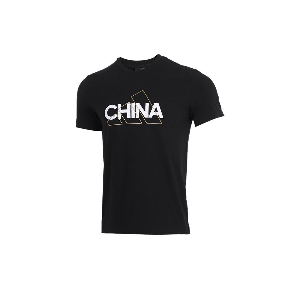 adidas China Tee Casual Sports Round Neck Breathable Short Sleeve Black Men s GL5641 S