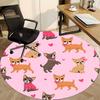 1pc Chihuahua Pattern Chair Carpet for Office, Non-slip, Soft and Durable Office Rug, Perfect for Office Yy251227134