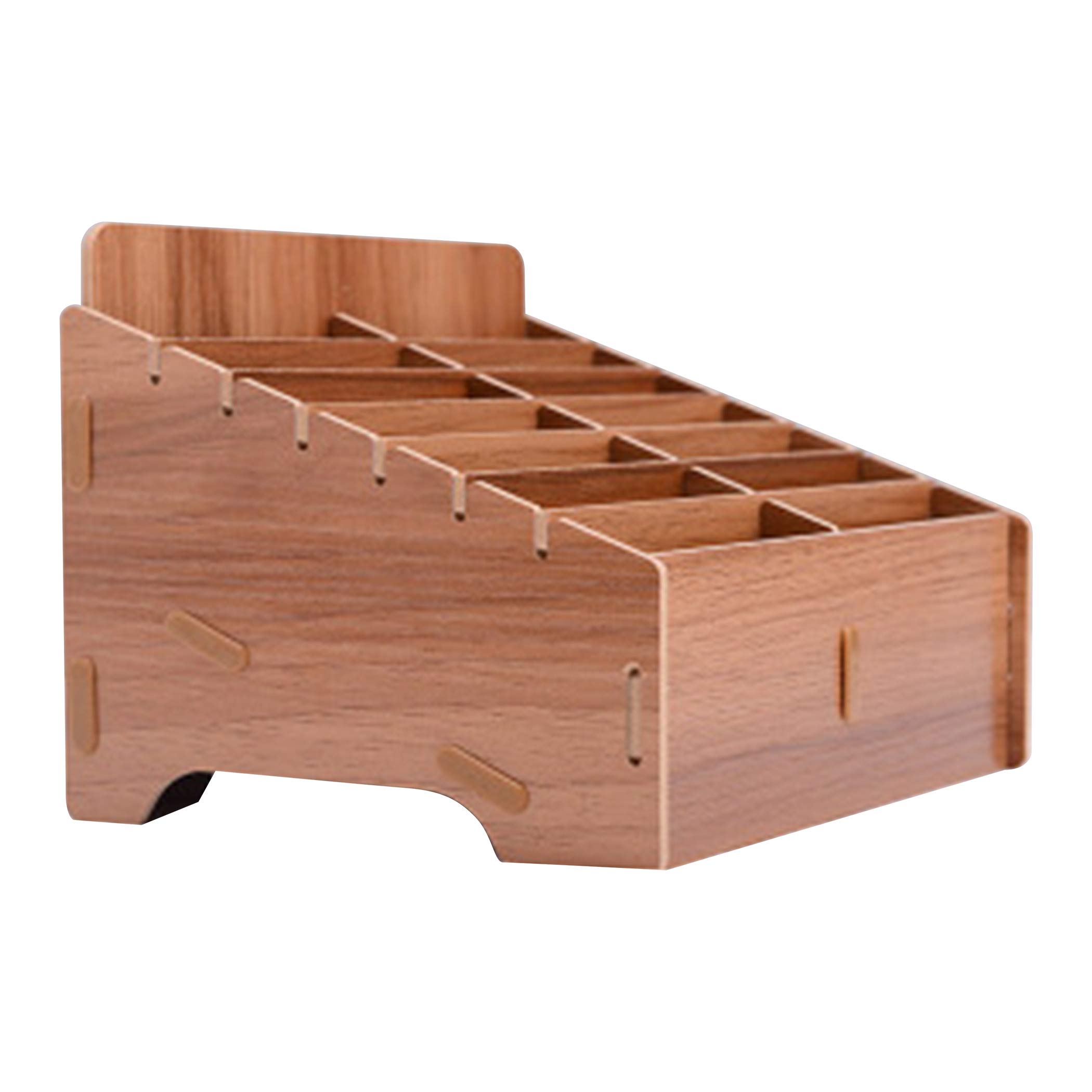 

Felimoa Storage Rack for 14 Devices Easy for and Other Smartphone/Device - Assembly, Wooden, Office, School, Classroom, Tutoring, Uses. коричневый