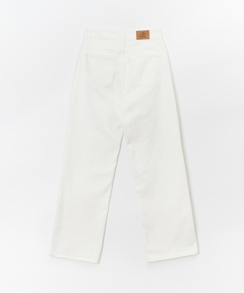 JBYRARA Straight Fit Cotton Denim Pants_White