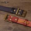Retro Thickened First Layer Cowhide Copper Buckle Belt Men's Genuine Leather Trendy All-match Tough Guy Jeans Belt