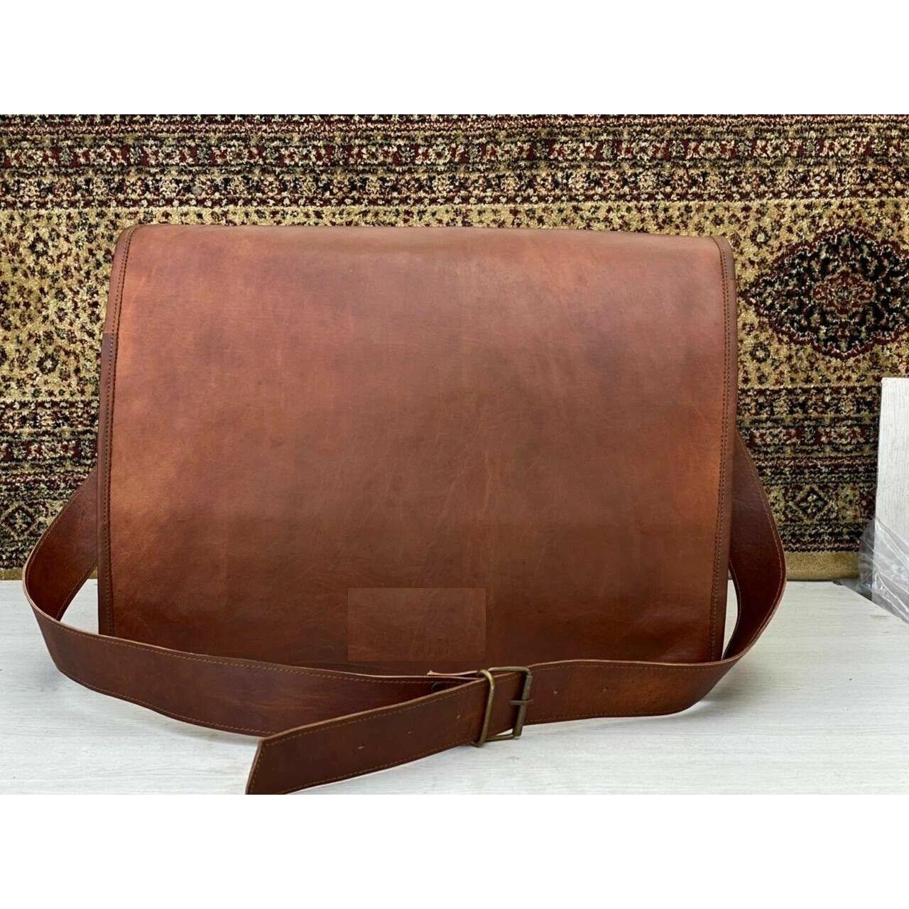 

Сумка Мессенджер Портфель Полный Клапан Новая Кожаная Сумка Через Плечо для Ноутбука 13 x 10 x 4 in