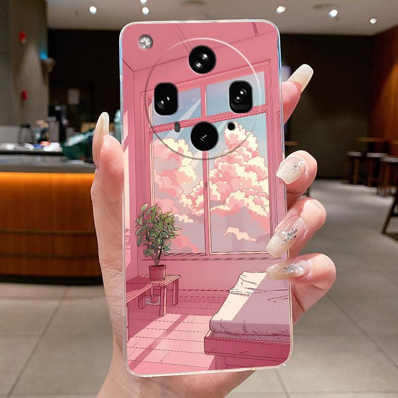 Phone Case For OPPO Find X8 Ultra 5G PKJ110 PKU110 Viral Fluffy Bunny Pattern Shell Soft TPU Transparent Shockproof Cover