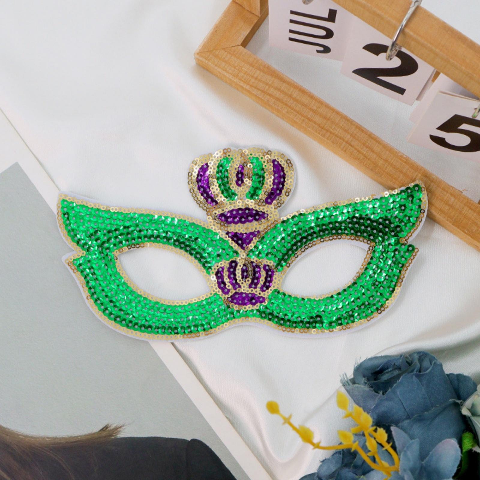 

New Three-color Sequin Half-face Mask For Masquerade Parties And Carnivals One Size