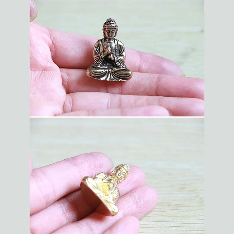 1PC Pure brass miniature shakyamuni Buddha decoration home decor miniature figurine