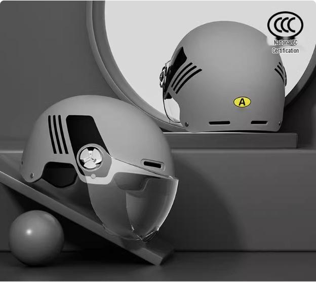 3C Universal Safety Helmet for Electric Scooters & Motorcycles - Summer Half Helmet for Men & Women