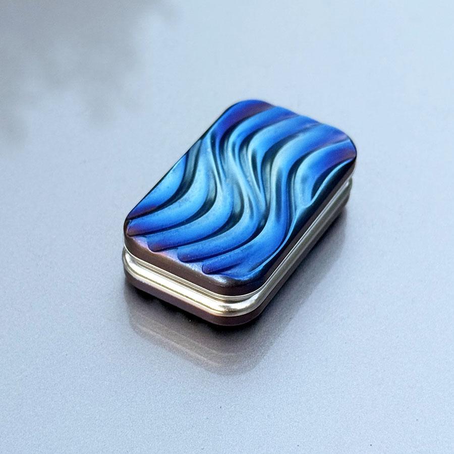 Wave Edc Cnc Engraving Titanium Alloy Unlimited Push Card Fidget Spinner Decompression Magnetic Haptic Slider Fingertip Desk Toy