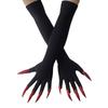 1 Paar Halloween Lustige Handschuhe Pfotenhandschuhe Lange Fingernägel Horror-Themenparty-Zubehör für Halloween und Bühnenauftritte