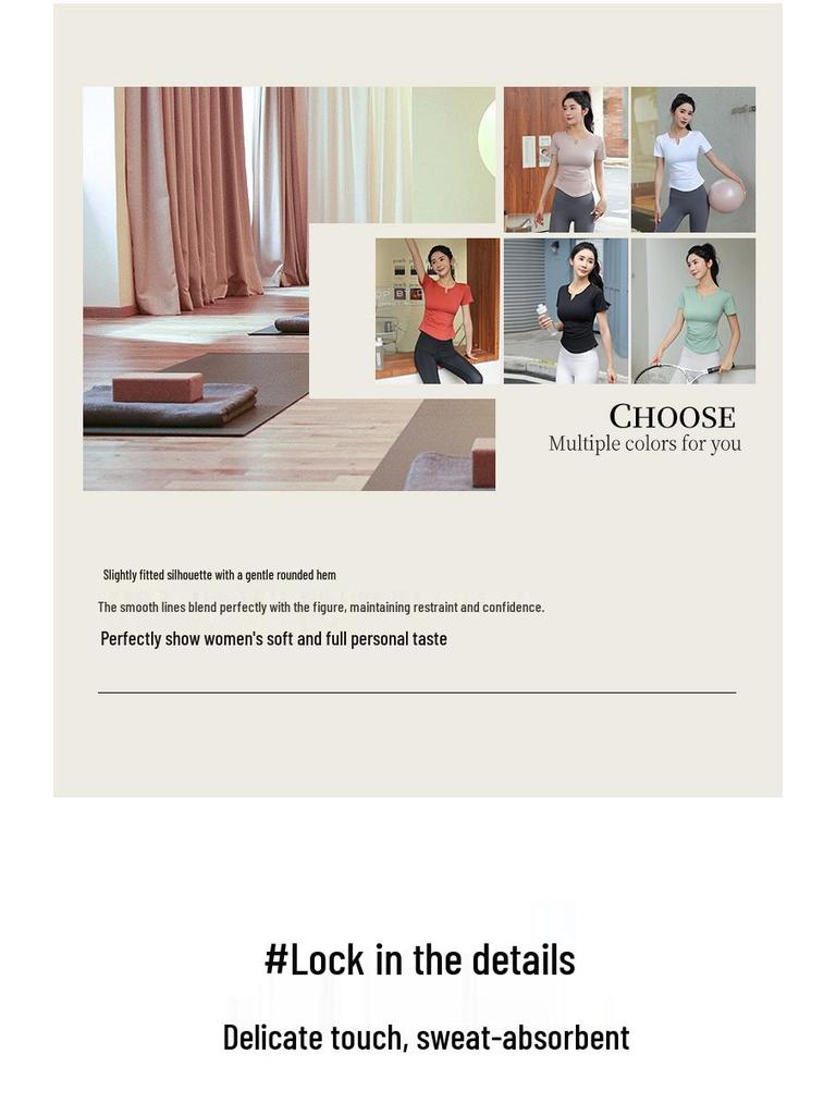 Women's Slim Fit Breathable Sports T-Shirt - Short Sleeve Yoga & Running Top for Spring/Summer