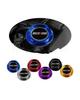 Mitsubishi Car Styling Accessories Aluminum Tank Cover Rally Art Racing Style Filler Caps and Screw Bolts (Blue)