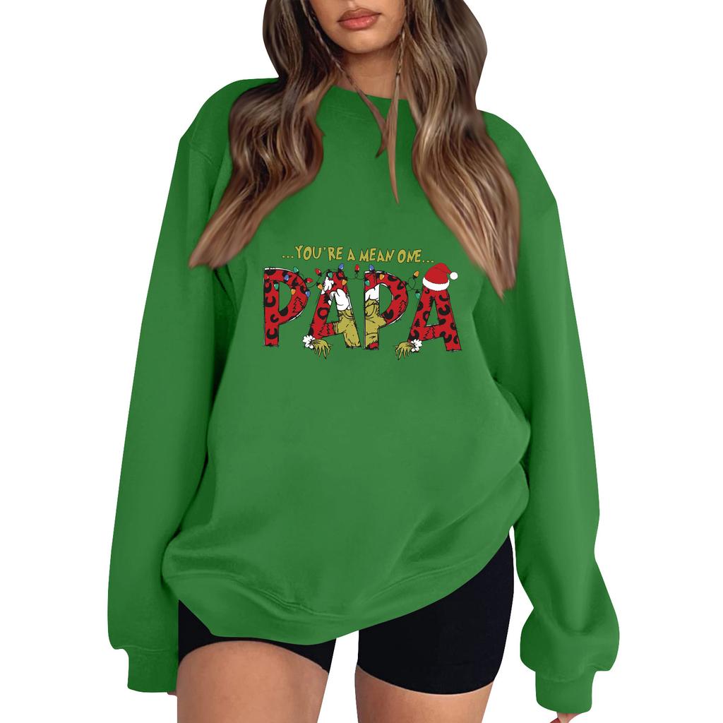 Sweat à capuche de Noël léger à manches longues pour femme