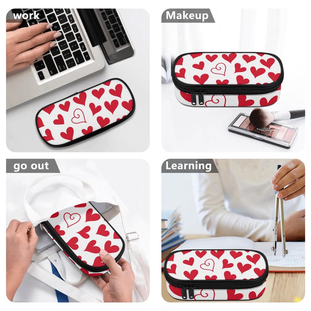 Pen Case Roomy Interior Easy Open Zipper 300D Polyester with Mesh Divider Pen Holders and Spacious Main Compartment for Boys Girls