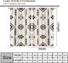 Tribal Geometric Pattern Curtains,Traditional Southwestern Style Aztec Window Treatments for Bedroom Living Room,Minimalist